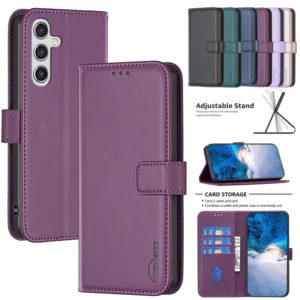 Leather Flip Wallet Case For Samsung Galaxy A17 A16 5G 4G SM-A175F A176B A165F A166 Cases Magnetic Card Slots Phone Cover Shell